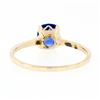 Image 8 : Antique 14k Gold GIA 1.95 ctw NO HEAT Cushion Blue Ceylon Sapphire Solitaire Rin