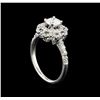 Image 4 : 14KT White Gold 0.95 ctw Diamond Ring