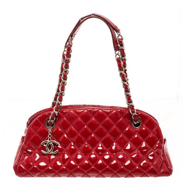 Chanel Bowler Bag shoulderbag red patent Leather