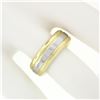 Image 3 : Vintage Unisex Solid Platinum & 18k Gold Heavy Polished Wedding Band Ring 10.93g