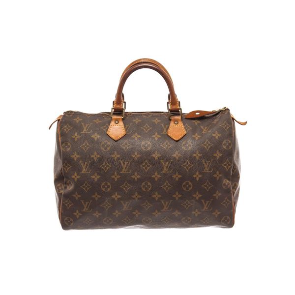 Louis Vuitton Speedy 35 Boston Bag Brown Monogram Coated Canvas
