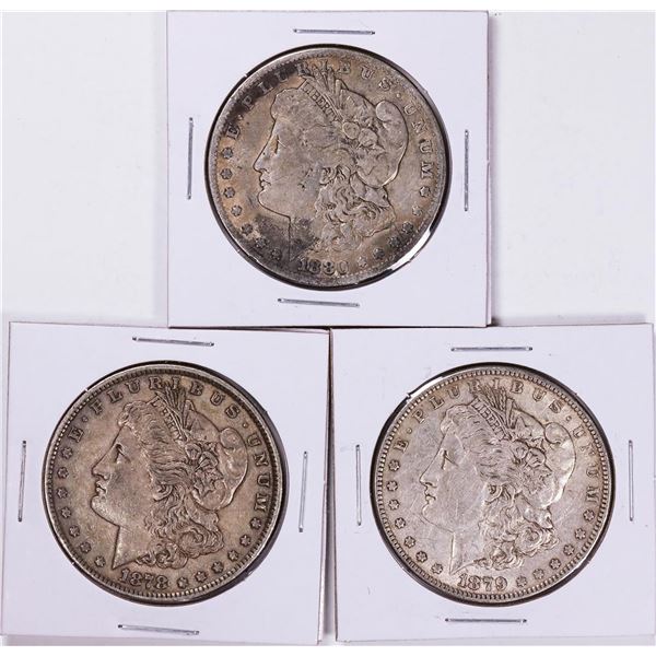 1878-1880 Morgan Silver Dollar Coin Collector's Set
