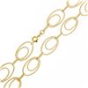 Image 6 : Statement 14K Yellow Gold Long 28" Textured Open Dual Oval Link Chain Necklace