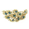 Image 4 : Vintage Jack Gutschneider 18k Gold Turquoise .90 ctw Diamond Flame Brooch Pendan