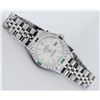 Image 3 : Rolex Ladies Quickset Stainless Steel Silver Index 18K White Gold Diamond & Emer