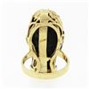 Image 7 : Vintage 14k Yellow Gold Carved Face Detailed Blackamoor Ring w Open Work Setting