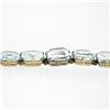 Image 9 : Antique Victorian Handmade 8k Gold GIA 25.0 ctw Old Hand Cut Aquamarine Bracelet
