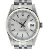 Image 1 : Rolex Mens Stainless Steel 36MM Silver Index 14K White Gold Fluted Bezel Datejus