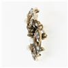 Image 6 : Antique Victorian 14k Gold 0.16 ctw Diamond & Seed Pearl Open Flower Brooch Pin
