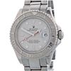Image 5 : Rolex Mens Stainless Steel Platinum Dial 40MM Yacht Master Wristwatch