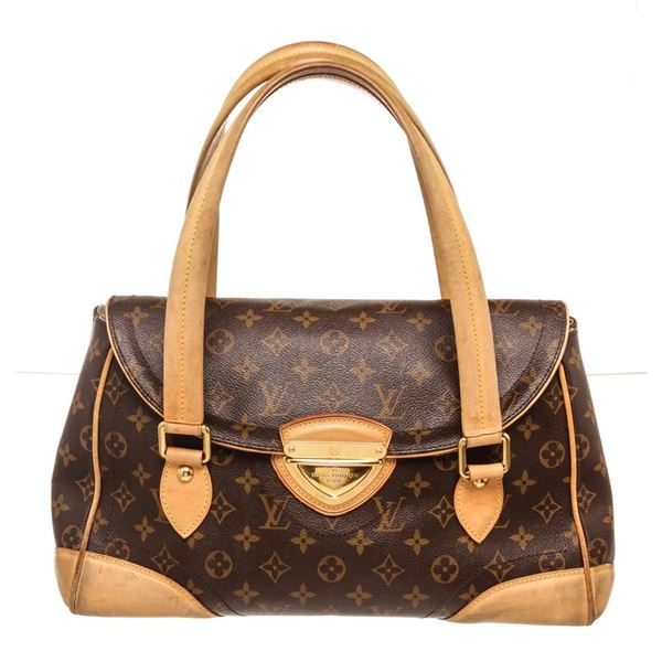 Louis Vuitton Beverly GM Shoulder Bag Brown Monogram Coated Canvas