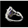 Image 3 : 14KT White Gold 2.28 ctw Tanzanite and Diamond Ring