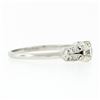 Image 5 : Antique Art Deco Platinum European Diamond Solitaire Engagement or Promise Ring