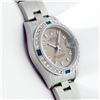 Image 4 : Rolex Ladies Quickset Salmon Arabic & Sapphire Diamond Datejust 26MM