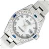 Image 1 : Rolex Ladies Quickset White Roman Diamond & Sapphire Datejust Wristwatch