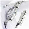 Image 6 : Rolex Ladies Quickset White Roman Diamond & Sapphire Datejust Wristwatch