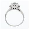 Image 8 : Antique Art Deco Platinum .80 ctw European Diamond Engraved Scroll Engagement Ri
