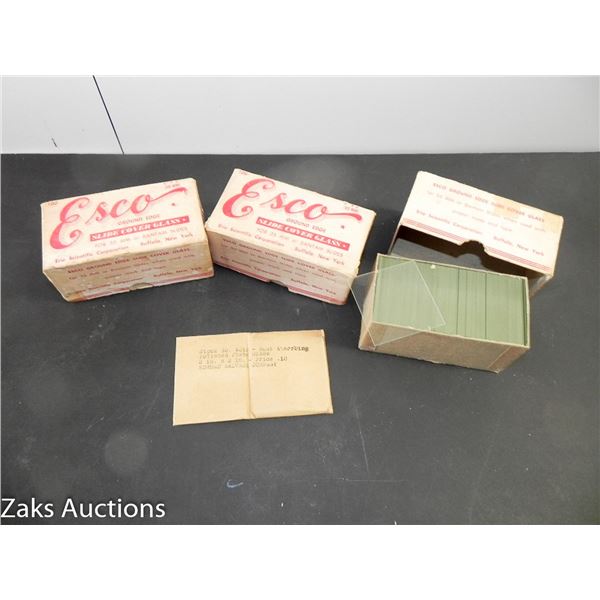 LOT OF 3 BOXES OF ESCO 2X2 35MM SLIDE COVER GLASS NOS