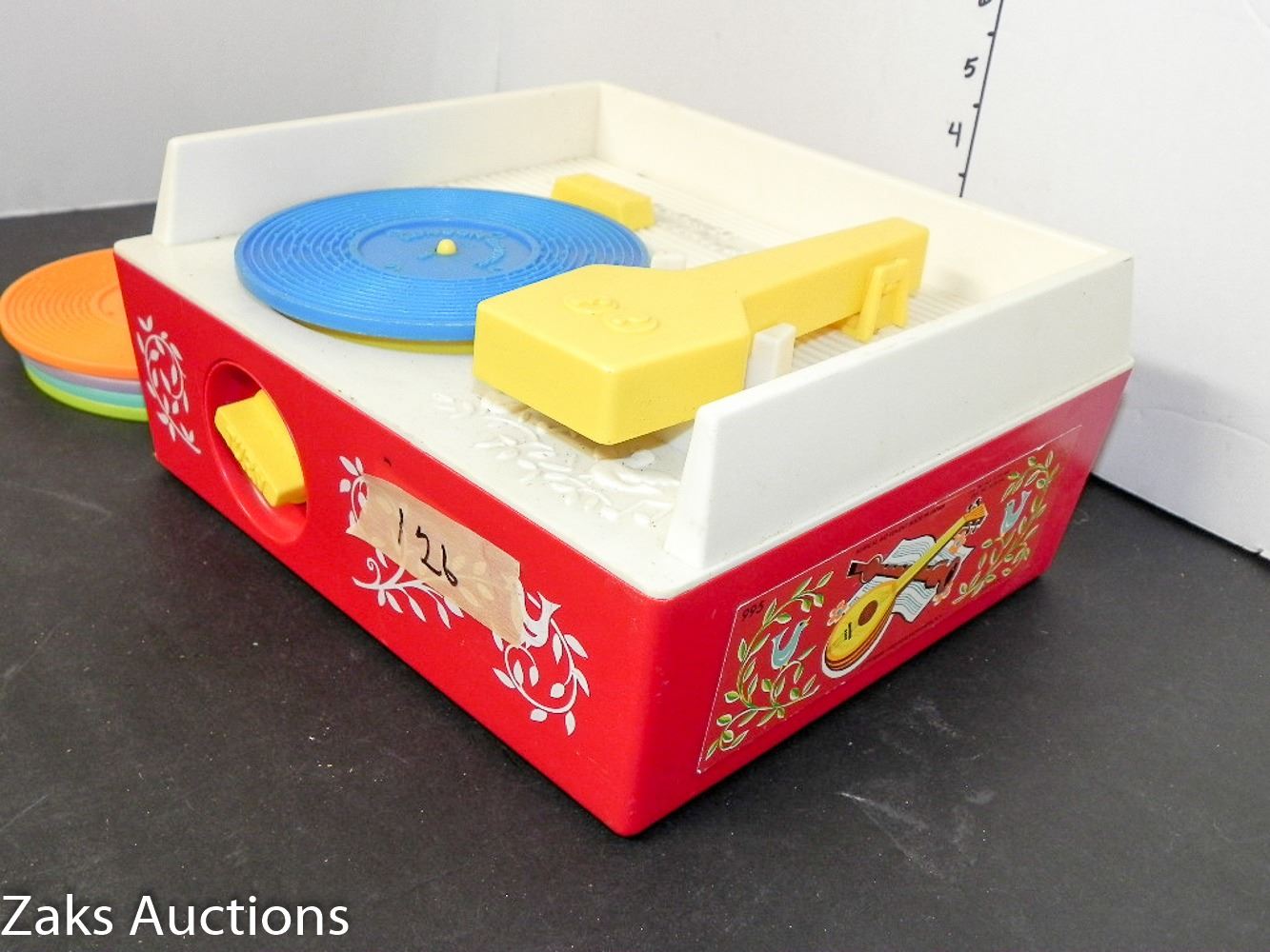 FISHER PRICE RECORD PLAYER WITH RECORDS
