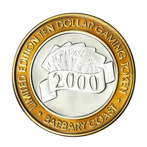 .999 Silver Barbary Coast Las Vegas, Nevada $10 Casino Limited Edition Gaming Token