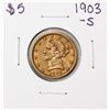 Image 1 : 1903-S $5 Liberty Head Half Eagle Gold Coin