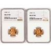 Image 1 : Lot of (2) 1939 Lincoln Wheat Cent Coins NGC MS67RD