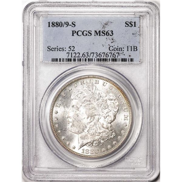 1880/9-S $1 Morgan Silver Dollar Coin PCGS MS63