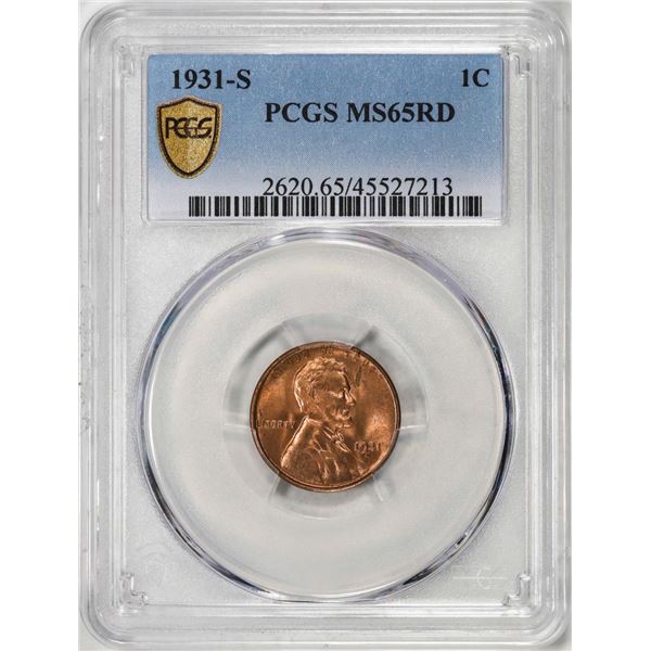 1931-S Lincoln Wheat Cent Coin PCGS MS65RD