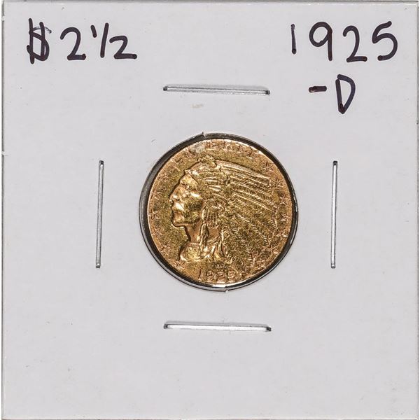 1925-D $2 1/2 Indian Head Quarter Eagle Gold Coin