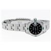 Image 9 : Rolex Ladies Stainless Steel Black Index Emerald and Diamond Datejust Wristwatch
