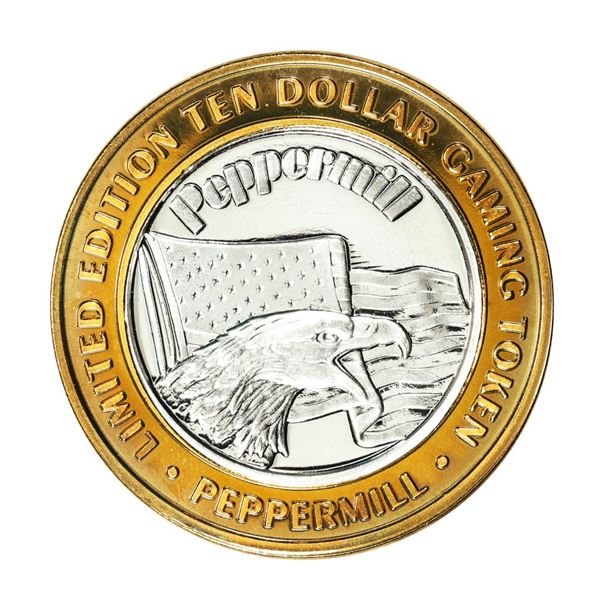 .999 Fine Silver Peppermill Reno, Nevada $10 Limited Edition Gaming Token