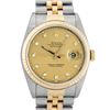 Image 1 : Rolex Men's Two Tone Champagne Diamond Datejust Wristwatch