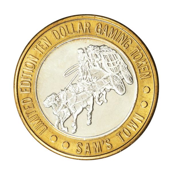 .999 Silver Sam's Town Las Vegas, Nevada $10 Limited Edition Casino Gaming Token