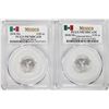 Image 1 : Lot of (2) 2018-Mo Mexico Proof 1/20 oz Silver Libertad Coins PCGS PR70DCAM