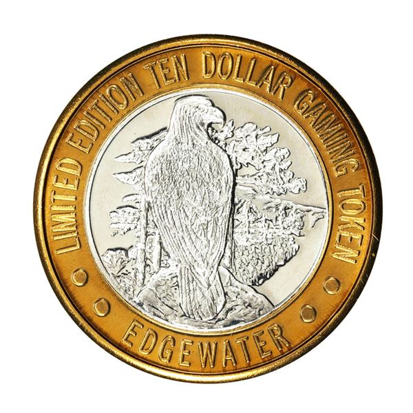 .999 Silver Edgewater Hotel & Casino Laughlin, NV $10 Limited Edition Gaming Token