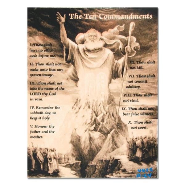 Ringo Daniel Funes "Ten Commandments" Original Mixed Media on Canvas