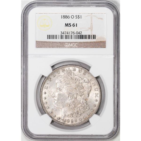 1886-O $1 Morgan Silver Dollar Coin NGC MS61