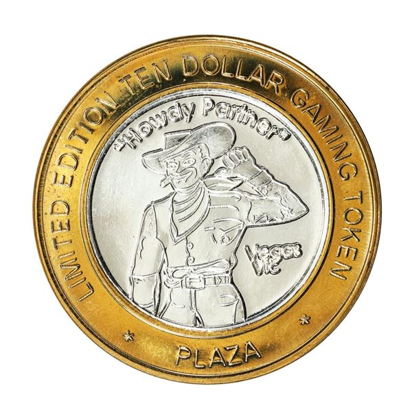.999 Silver Plaza Hotel & Casino Las Vegas, Nevada $10 Limited Edition Gaming Token