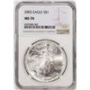 Image 1 : 2003 $1 American Silver Eagle Coin NGC MS70