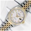 Image 2 : Rolex Mens Two Tone White Roman Diamond Datejust Wristwatch