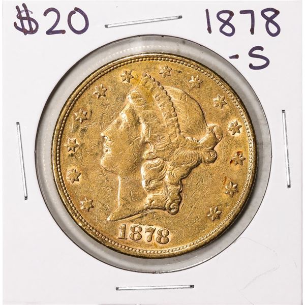 1878-S $20 Liberty Head Double Eagle Gold Coin