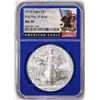 Image 1 : 2018 $1 American Silver Eagle Coin NGC MS70 First Day of Issue Blue Core