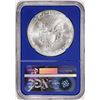 Image 2 : 2018 $1 American Silver Eagle Coin NGC MS70 First Day of Issue Blue Core