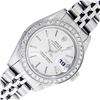 Image 1 : Rolex Ladies Stainless Steel Silver Index Diamond Datejust Wristwatch