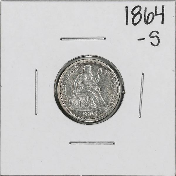 1864-S Seated Liberty Dime Coin