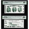 Image 1 : Set of Giori Test Note Washington & Lincoln Memorial PMG Gem Uncirculated 66EPQ