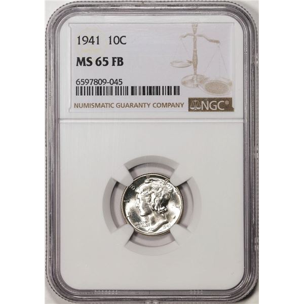 1941 Mercury Dime Coin NGC MS65FB