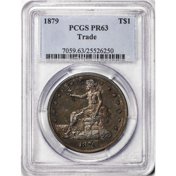 1879 $1 Proof Trade Silver Dollar Coin PCGS PR63