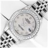Image 2 : Rolex Ladies Stainless Steel Cream Arabic Diamond Datjust Wristwatch