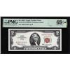 Image 1 : 1963 $2 Legal Tender Note Fr.1513 PMG Superb Gem Uncirculated 69EPQ* Star